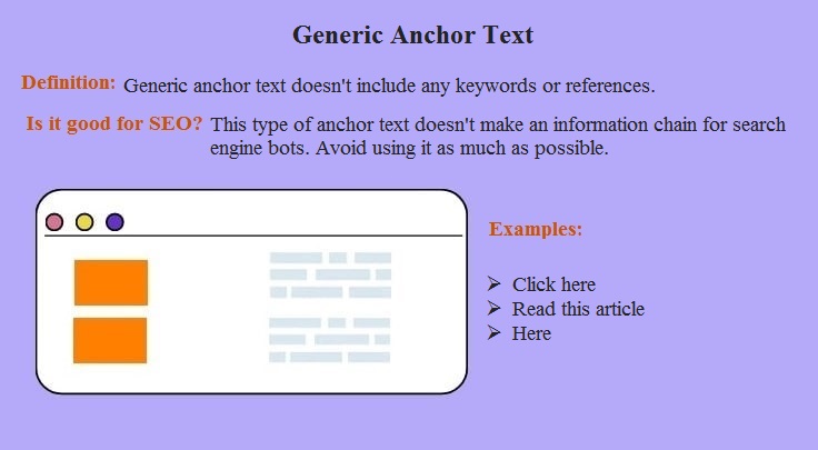 How to choose the best anchor text: Generic Anchor Text