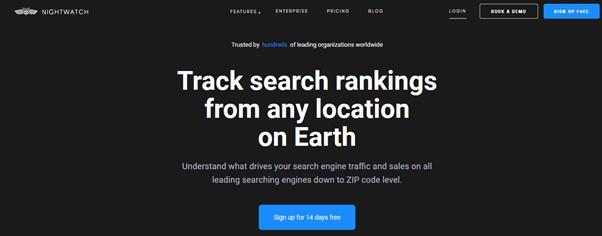 Best SERP Tracking Software :Nightwatch home page