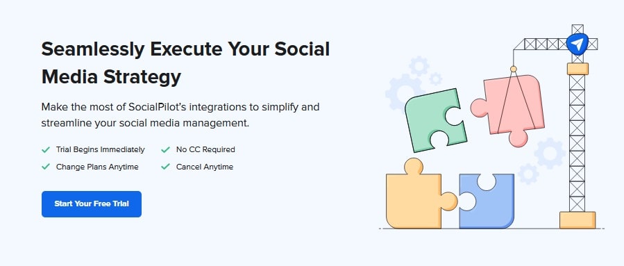 Best content planning tools: SocialPilot home page