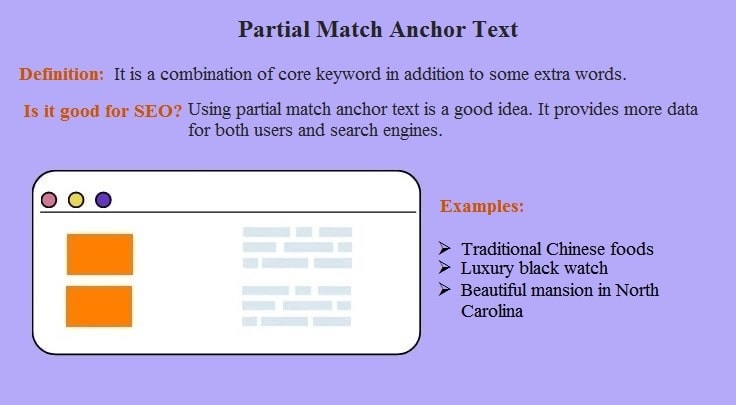 How to choose the best anchor text: Partial match Anchor Text